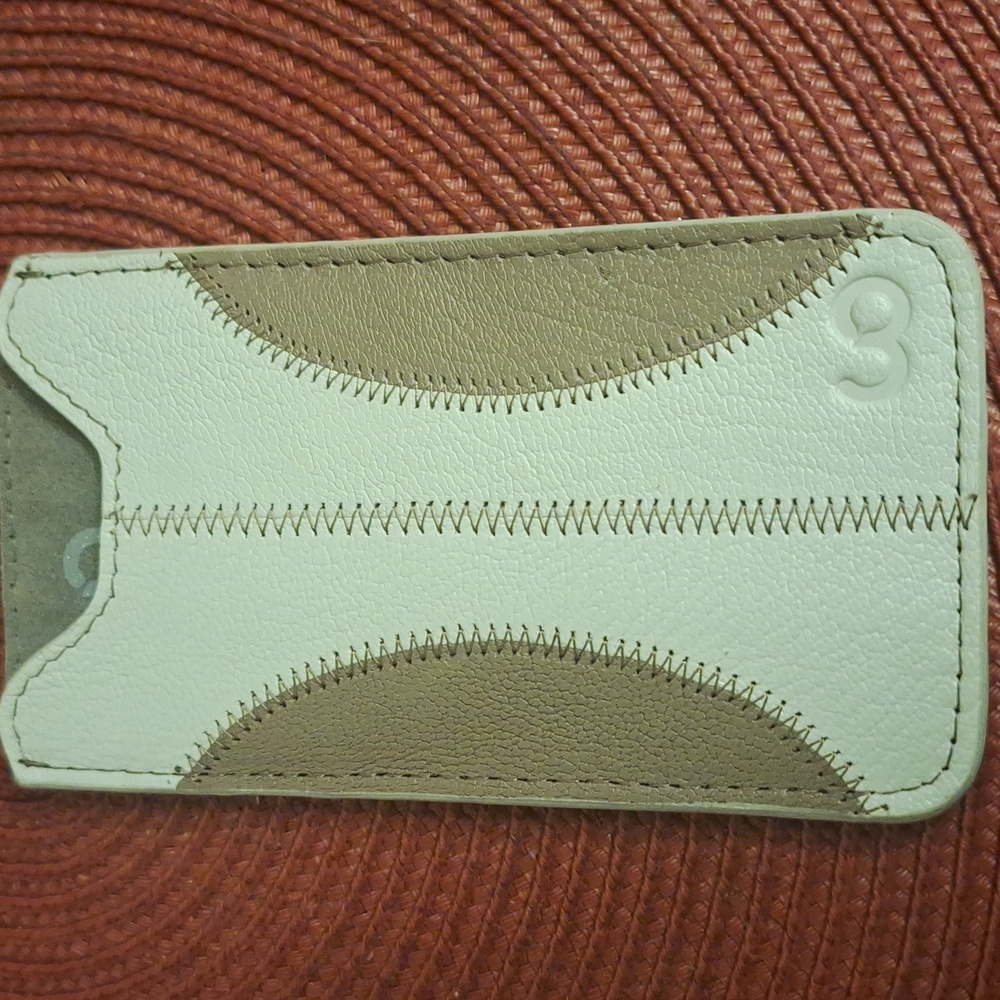 Card Holder - Cream and Tan